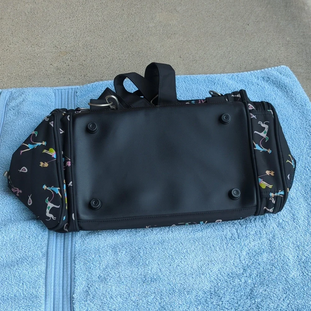 Nicole Miller Pet Carrier Convertible Shoulder Backpack Black Small Dog Cat